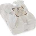 Genteele Sherpa Throw Blanket Super Soft Reversible Ultra Luxurious Plush Blanket, 60 x 70 inches, Ivory/White