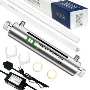 TAISHAN Whole House Water Purifier Sterilizer Filter for Whole House Water Purification,2GPM 21W 110V,1 Lamp + 1 Quartz Sleeve