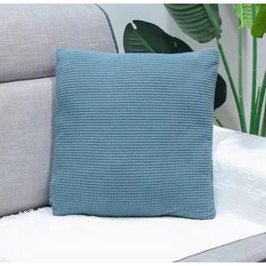 , Corn kernels thickened pillowcase 19.5x19.5" Soft Jumbo Cord Corduroy Cushion Cover Throw Pillow Case Home Sofa Decor 1pcs, Blue