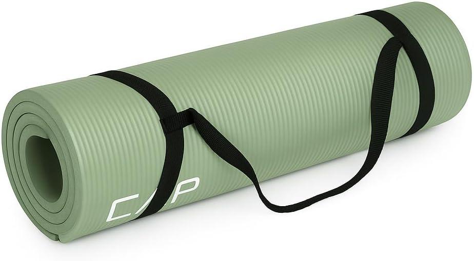 CAP Barbell 1/2-Inch High Density Exercise Yoga Mat with Strap | Multiple Options