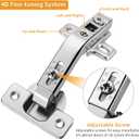 Chibery 2 Pack 1 Pairs 135° Lazy Susan Hinge, Full Overlay Concealed for Corner Kitchen Cabinet Replacement Hardware, Cupboard Folded, Folden Door