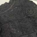 FAIRY SEASON Women's Cropped Cardigan Sweater Bell Long Sleeve Lightweight Crochet Button Down Knit Bolero Shrugs for Dresses (Black, M)
