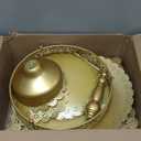 JALANCY Set of 9 Cake Stands Metal Cupcake Stand Set Multiple Styles Candy Fruit Display Tower Dessert Plate Cake Serving Tray for Birthday Party Wedding Anniversary Baby Shower Engagement (Gold)