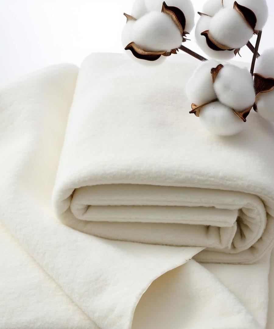 Throw Quilt Batting for Quilting, 60"X60" Natural Cotton Quilting Batting Fabric for Sewing