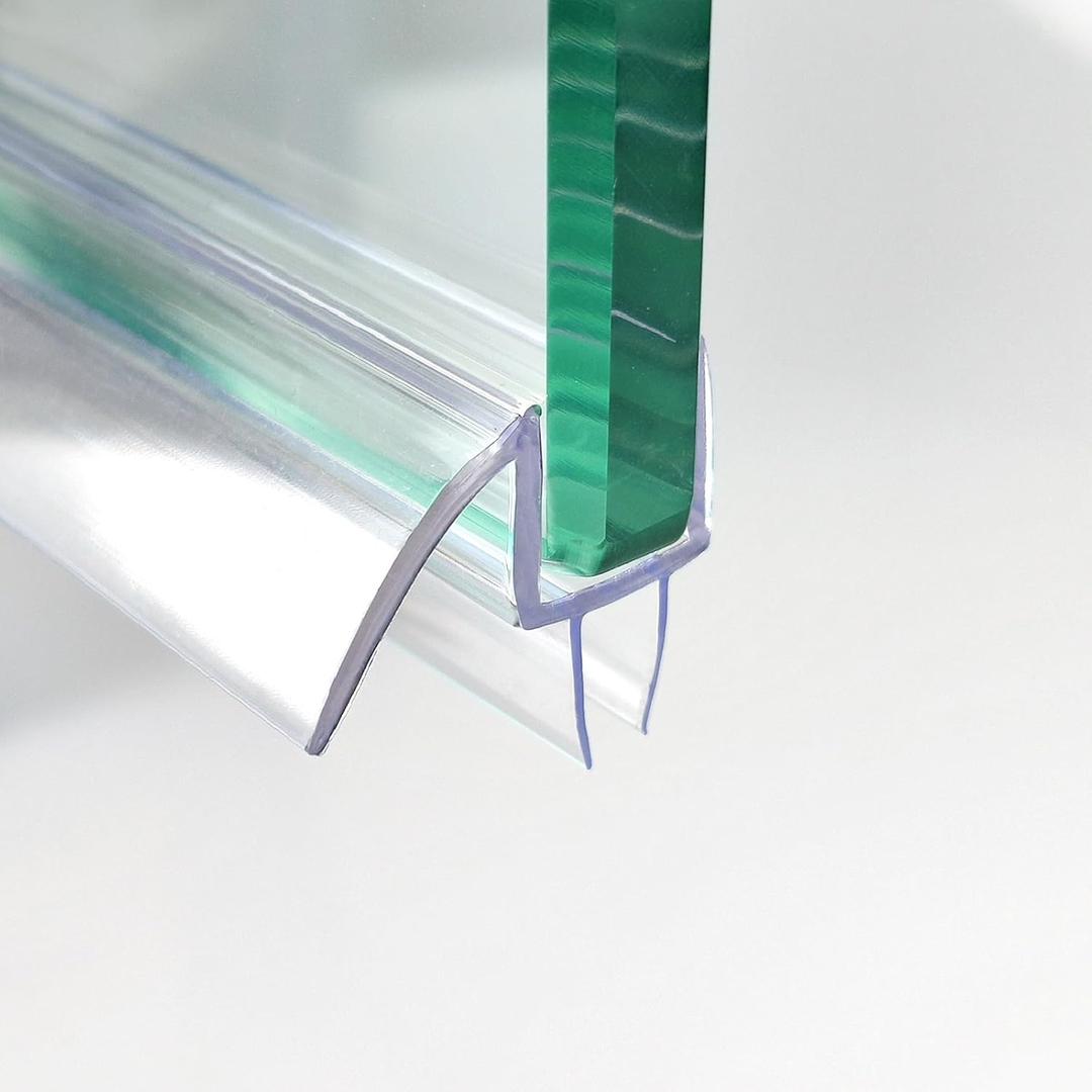 36" Shower Door Bottom Seal Strip for 3/8" (10mm) Glass – Ultra Clear Polycarbonate Shower Door Sweep, Single Pack