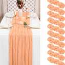 Showgeous 10 Pack Blush Cheesecloth Table Runner Gauze Table Runner 10FT Long Semi-Sheer Table Runner Boho or Rustic Wedding Table Decor for Wedding Decor Arch Draping Bridal Shower Holiday Party