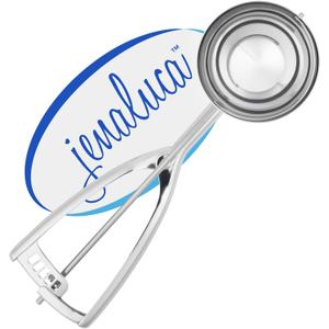 Jenaluca Jumbo Ice Cream Scoop - Cupcake and Muffin Scooper - 1/2 Cup Disher Size #8 scooper for icecream, batter & food portions