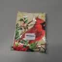 Christma Red Bird Throw Blanket 50 x 60 Inch Winter Floral Red Poinsettias Lightweight Soft Cozy Flannel Blanket Xmas Holiday Reversible Fuzzy Blanket for Gift Home Bed Sofa Couch Chair