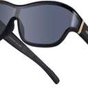 Jefoo Fit Over Glasses Oversized Polarized Sports Sunglasses for Women Men Trendy Retro Sun Glasses UV400 Protection