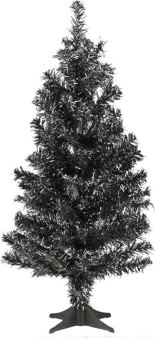 National Tree Company 2ft Unlit Halloween Collection Tinsel Tree, Black
85 Tips, Includes Stand, Artificial, 24 in