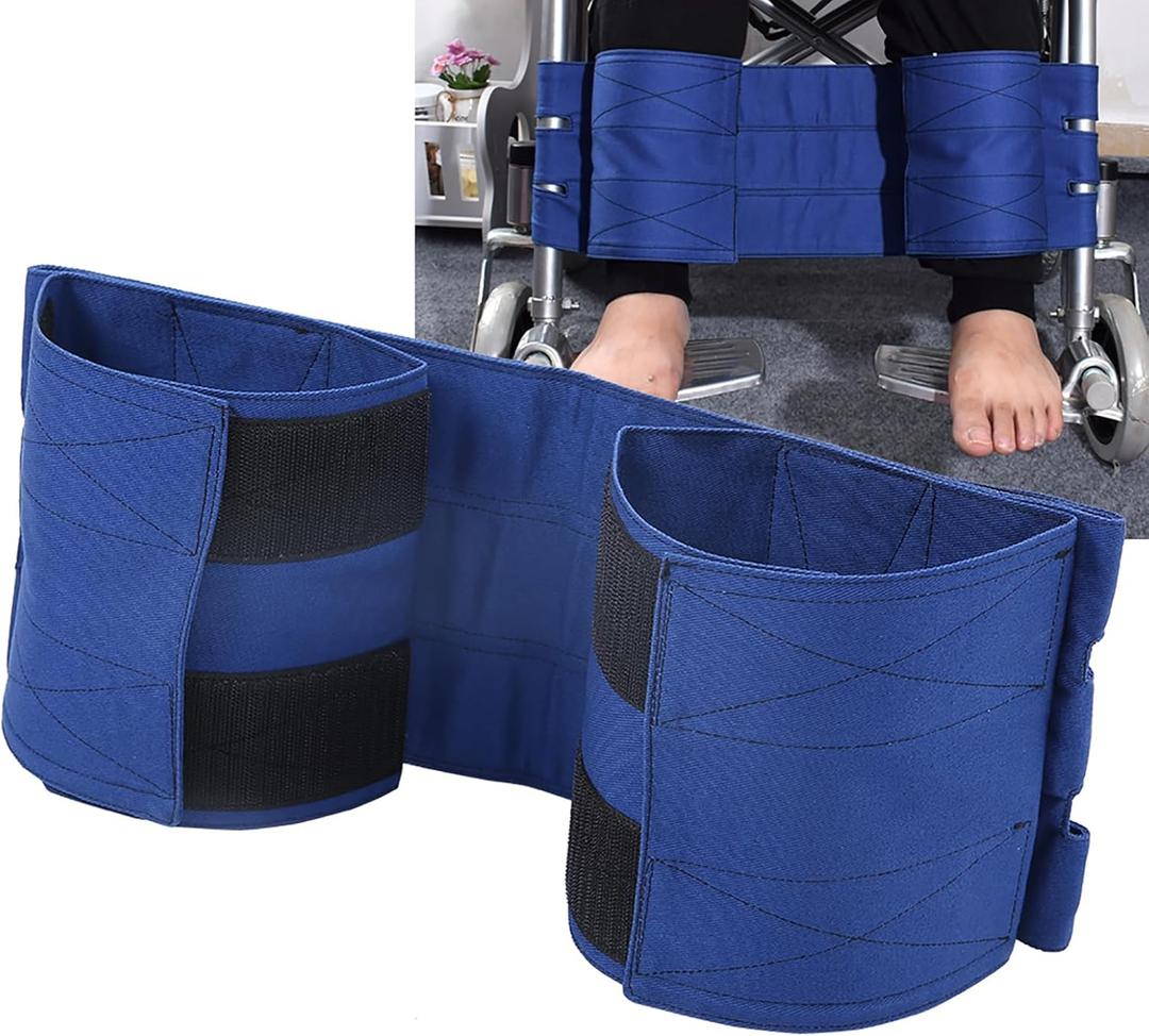 Wheelchair Footrest Leg Restraint Strap for Elderly Patient Restraints Wheelchairs Leg Support Strap Transport Foot Harness Brace for Seniors Handicap