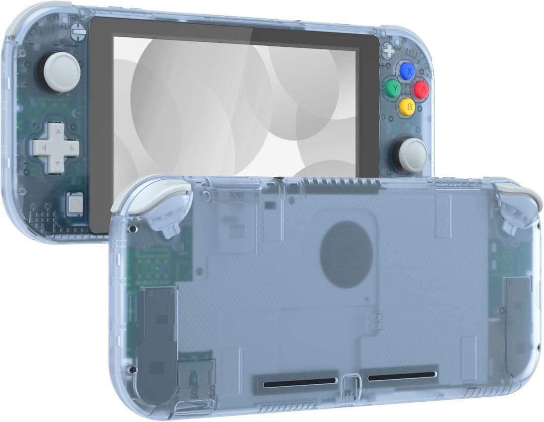 eXtremeRate Glacier Blue DIY Replacement Shell for Nintendo Switch Lite, NSL Handheld Controller Housing w/Screen Protector, Custom Case Cover for Nintendo Switch Lite