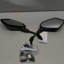 2026 UpgradedMotorcycle Convex Rear View Mirror, Mirrors For Bike,motorcycle,atv,scooter, with M8 M10 Threaded Bolt, with 7/8" Handle Bar Mount Clamp Compatible with Cruiser, Suzuki, Honda,Victory (Black)