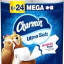 Charmin Ultra Soft Toilet Paper 6 Mega Rolls = 24 Regular Rolls