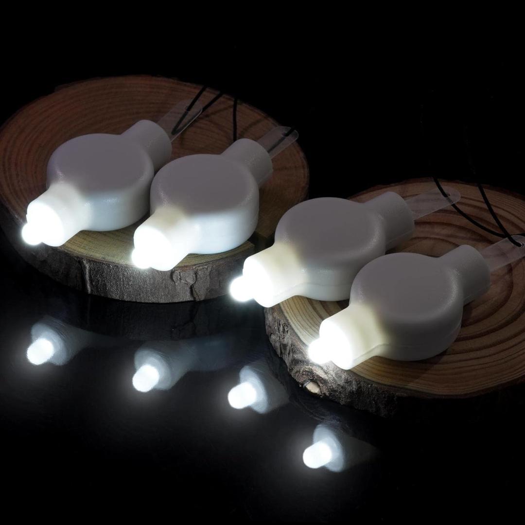 Paper Lantern Lights Battery Operated - Hanging LED Lights with Wire Bright Floral Lighting for Outdoor Indoor Wedding Camping Party Holidays Events Balloon Lanterns Last 36 Hours (White, 30 Pack)