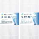 Pool Filter Compatible with C100S, Hayward SwimClear C100S, CX100XRE, PA100S, Unicel C-9440, Ultral-D3, 100 sq.ft, Cartridge Pool Filter 2 Pack