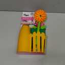 Vigar Flower Power Kitchen Soap Dispenser Set, Dish Soap Dispenser with Sponge Caddy and Dish Brush, Perfect Kitchen Sink Caddy, Orange, Green (Orange, Green)