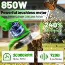 21V Electric Weed Wacker Cordless Weed Eater Battery Powered String Trimmer Battery Operated,3 in 1 Grass Trimmer/Brush Cutter/Lawn Edger, Metal Blades,Wheels, Stringless Weed Trimmer for Garden Yard