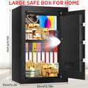 3.4 Cuft Large Safes for Home Use Fire and Water Proof, Anti-Theft Digital Home Safe With Programmable Keypad & Spare Keys, Home Safes Water and Fireproof for Documents Money Valuables