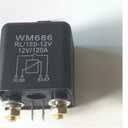 Relay 120A, 12V Continuous Duty SPST 4-pin High Power Relay, 4 Terminal SPST Relays for Truck Boat Marine(1 Pcs)