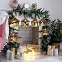 Jenaai 24 Set Nativity Wooden Stick Ornament Craft Kit Make a Nativity Scene Hanging Ornament Religious Christmas Crafts for Christmas Tree Home Party Classroom Activities