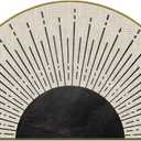 Mingnei Boho Sun Linen Doormat Door Mat for Home Kitchen Entrance, Black Bohemian Sun Door Mat, Rustic Sun Sunshine Mats for House Front Indoor Inside Outdoor Outside Entryway Rug 17x30 Welcome Mat