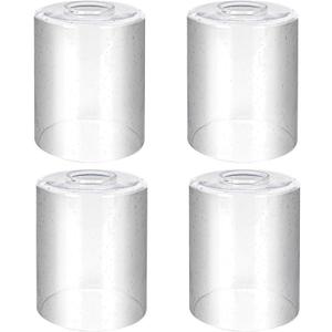 4-Pack Glass Lampshades for Bathroom Vanity Lights - Elegant Pendant Light Covers for Fixtures, Wall Sconces, Table Lamps, and Chandeliers
