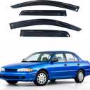 IG Window Visors Fit for 1997-2001 Mitsubishi Mirage Sedan, Out-Channel Rain Guards Vent Wind Deflectors 4PC, Car Accessories for 97-01 Mirage (Sedan Only)