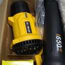 Leaf Blower Cordless, 650CFM & 3 Speed Levels, Electric Cordless Leaf Blower with 2 * 5.0Ah Battery Powered, Blowers for Lawn Care, Yard, Blowing Leaves, Dust, Snow (Yellow)