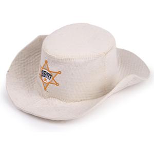 PetriStor Sauna Hat Sheriff - Sauna Hat for Men - Wool Sauna Hat - Sauna Hat for Women - Bathhouse hat - Natural Felt Sauna Cap (White)