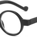 Classic Reading Glasses for Seniors Stylish Frame with Round and Square Lenses, Unisex Readers for Men and Women