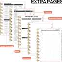 5 x 2026 Planner, Weekly and Monthly Calendar Planner, January 2026 - December 2026, Hardcover 2026 Calendar Book with Tabs For Women & Men, Inner Pocket, Spiral Bound, Perfect for Office Home School Supplies - A4 (8.5" x 11"), Pink