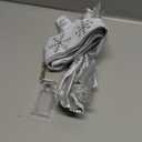 Zeyune Christmas Tree Topper 12 x 45 Inches Large Christmas Bows LED Lights Glitter Satin Mesh Streamer Snowflake Ribbon Decorative Bows for Xmas Tree Decorations Gifts(SilverWhite)