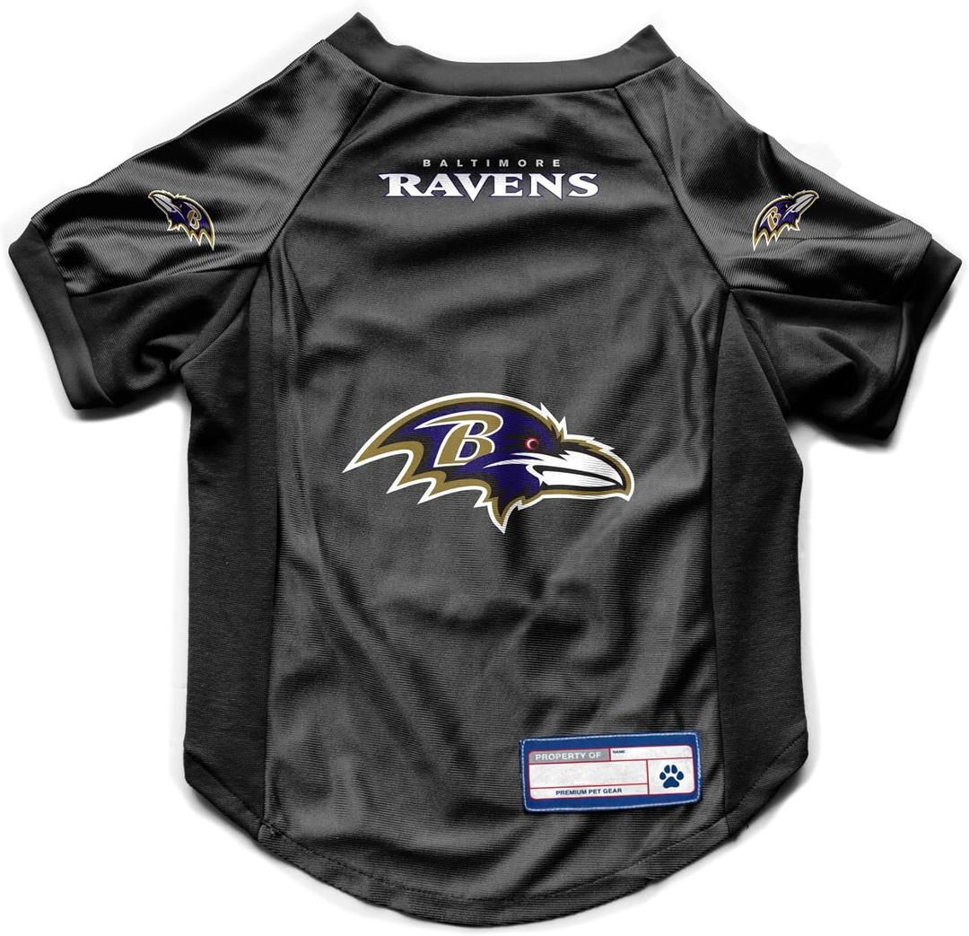 Littlearth NFL Baltimore Ravens Stretch Pet Jersey, Team Color, Small
