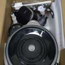 Ganiza Food Processor, 2-Speed Food Chopper Meat Grinder with 8 Cup Stainless Steel & 8 Cup Glass Bowls, Upgraded Button & Smart Overheat Protection Light - Includes Clean Brush, 2 Sets of Blades (Silver)