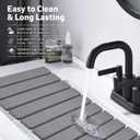 Stone Dish Drying Mat for Kitchen Counter Collapsible 24"(L)16 (W) Super Absorbent Diatomaceous Earth Dish Drying Mat, Grey Kitchen Counter Mats for Dishes ,Bottles, Cups, Match Any Countertop