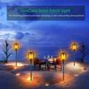 TomCare Solar Lights Outdoor 99 LED Higher & Larger Flickering Flame Solar Torch Lights 43" Waterproof Outdoor Lighting Solar Powered Pathway Walkway Lights for Outside Garden Patio Yard, 4Pack