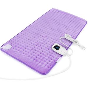 Heating Pad-Electric Heating Pads for Back,Neck,Abdomen,Moist Heated Pad for Shoulder,Knee,Hot Pad for Pain Relieve,Dry&Moist Heat & Auto Shut Off, (Light Purple, 33''17'')