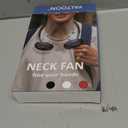 Neck Fan, Hands Free Personal Fan 2600mAh, Hang Around Neck Fans, Wearable Small Fan for Outdoor Working Battery Powered Over 12 Hours Constant Cool (White)