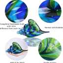 QFkris 8" Glass Conch Figurines, Hand Blown Seashell Art Glass Sculpture, Beautiful Home Decor, Crystal Paperweight