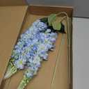 15 Pcs Delphinium Artificial Flowers for Decoration, 27.5 Inch Long Stem Larkspur Fake Flowers Light Blue Faux Silk Bouquets for Tall Vase Wedding Home Decor Floral Arrangements(Light Blue)