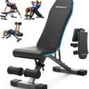 MERACH Weight Bench, Foldable Weight Benches for Home Gym with 990 LBS, Adjustable Weight Bench with 72 Training Angles, Incline Bench Press for Full Body