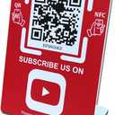 Social Media Stand with NFC & QR Code Sign - Easy and Fast Access to Social Media Page for Customers - Gain More Followers, Simple Setup, No Monthly Fees, For All Businesses, Compatible with YouTube