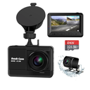 Dash Cam Front and Rear, 2.5K+1080P Dual Dash Camera for Cars with 32GB SD Card, 2.45 inch IPS Screen, 2 Mounting Ways, Night Vision, WDR, Accident Lock, Loop Recording, Parking Monitor