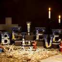 Amyhill Large Christmas Wooden Nativity Set, 22 x 3.5 x 0.79 Inch Religious 3D Nativity Believe Letter Sign, Christmas Scene Indoor Ornament, Table Decorations for Mantle Bedroom Home Tabletop