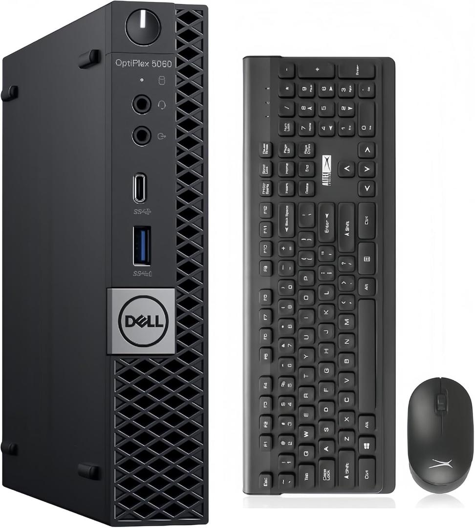 DELL Optiplex 5060 Micro Desktop Computer, Intel Core i5-8500T 2.1GHz Up to 3.5GHz, 16GB DDR4, 1TB SSD, Wireless Keyboard and Mouse, windows 11 Pro