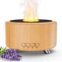 Essential Oil Diffuser for Home, 500 Aromatherapy Diffuser Oil Machine for Office Room Yoga, Aroma Diffuser with Auto-Off Function, 9 Colors LED Night Light, Light Wood