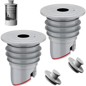 COLDDD Washing Machine Drain Hose Seal, Anti-Odor Floor Drain Plug Sewer Pipe Seal Ring Sealing Cover, Washing Machine Sealing Plug (2, M: 45-50 MM)