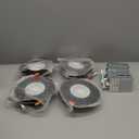 ZYC Gimbal LED Recessed Lighting - 3 Inch 5CCT 7W 360 Rotation Adjustable Eyeball Light,LED Swivel Spotlight,Directional Sloped Ceiling Light,Dimmable Canless Wafer Downlight Pack of 4 Black.