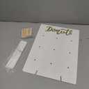 Wooden Donut Wall Display Stand - 9 Doughnut Holder Board for Grow Up Party, Birthday, Wedding, Baby Shower Decorations (White) (11.8x15.7 inch)